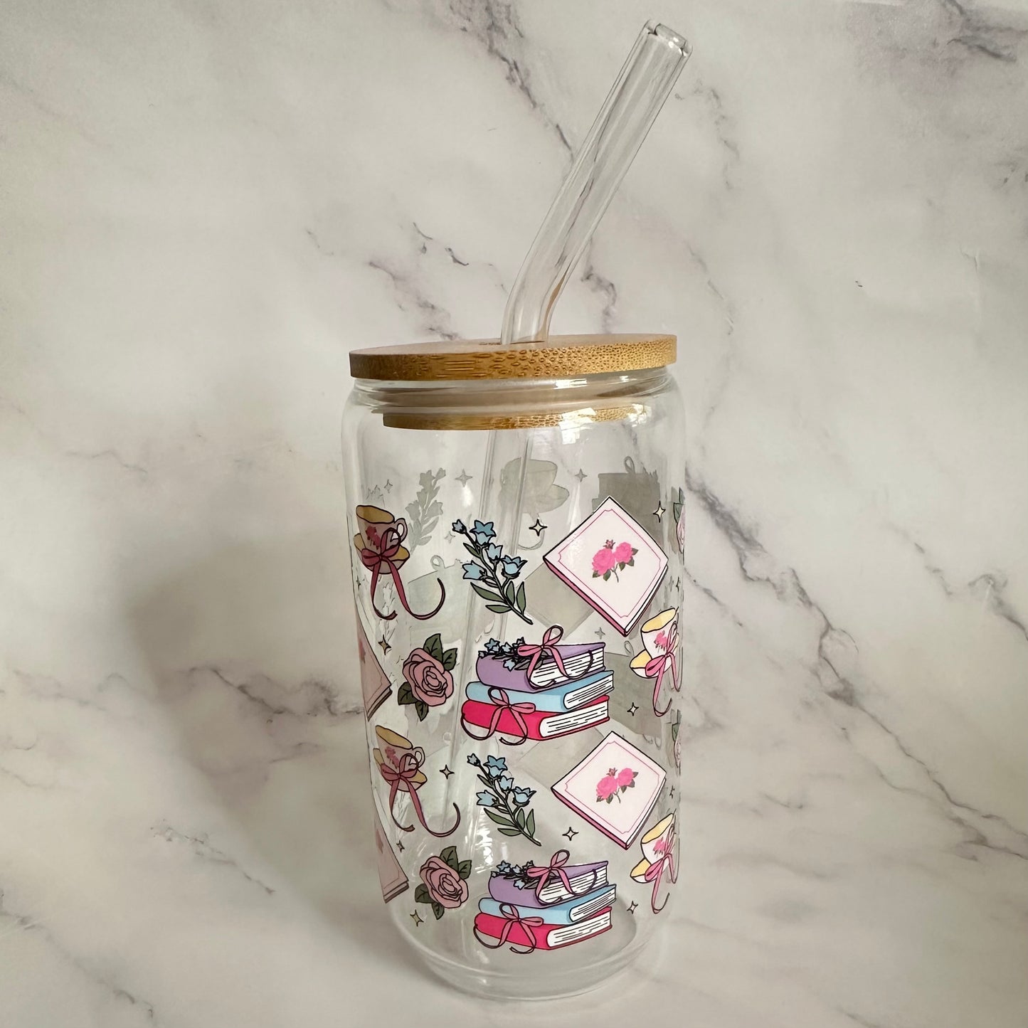 TEA WITH THE TON glass can cup