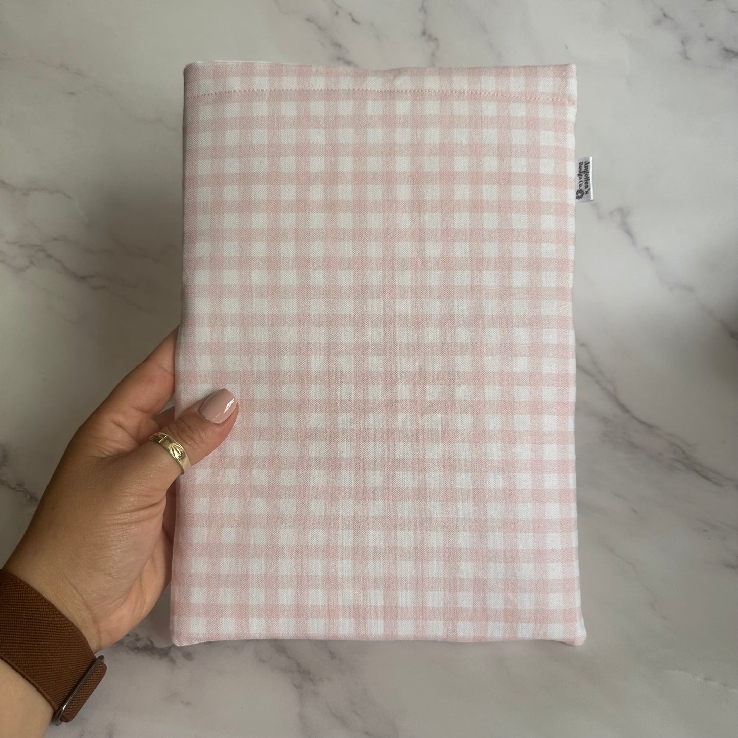 PINK GINGHAM book sleeve