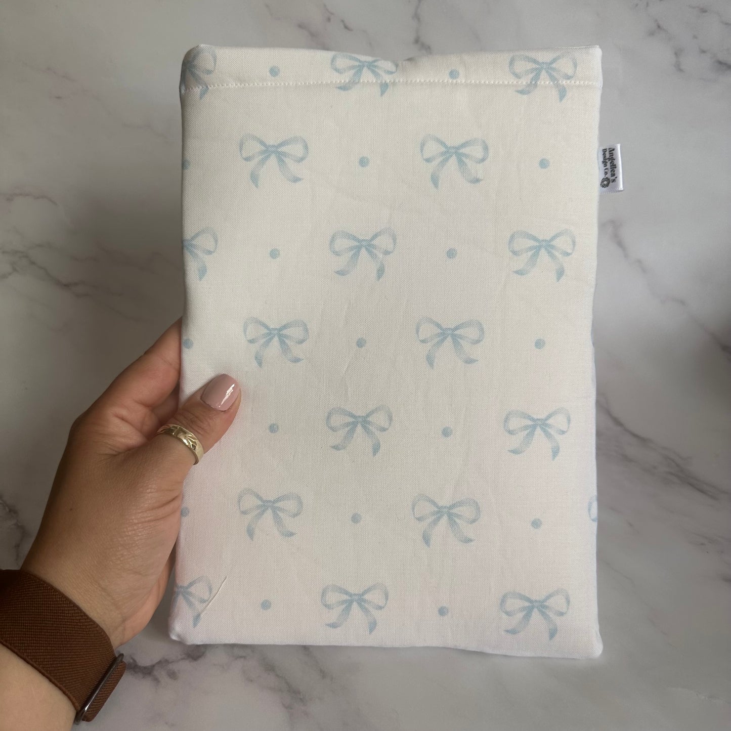 BABY BLUE BOWS book sleeve