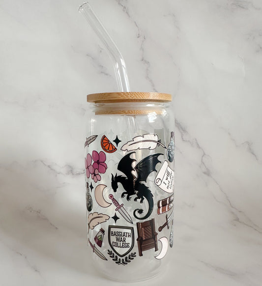 FOURTH WING glass can cup