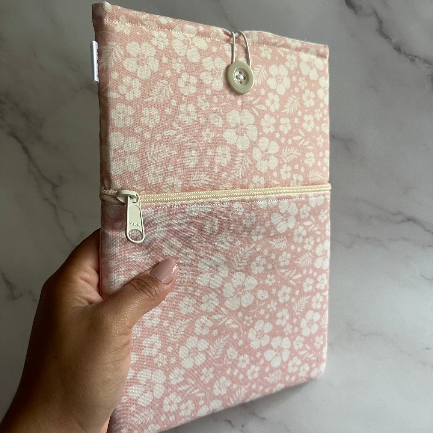 PINK FLORAL book sleeve