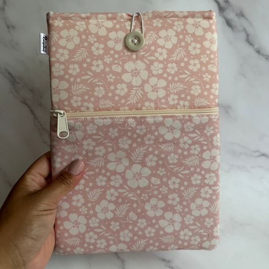 PINK FLORAL book sleeve